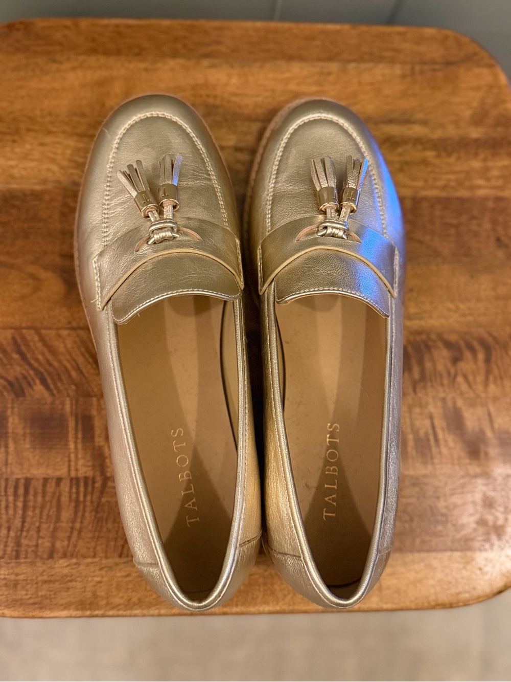 Talbot’s metallic Gold Tassel Loafers for Women - Picture 3 of 6